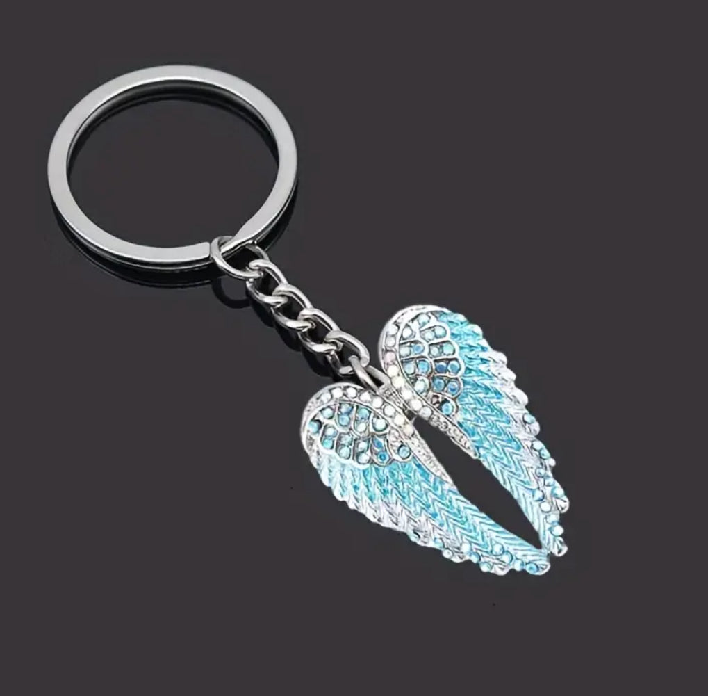 Unique 1 pc Cute Colorful Angel Wings Keychain