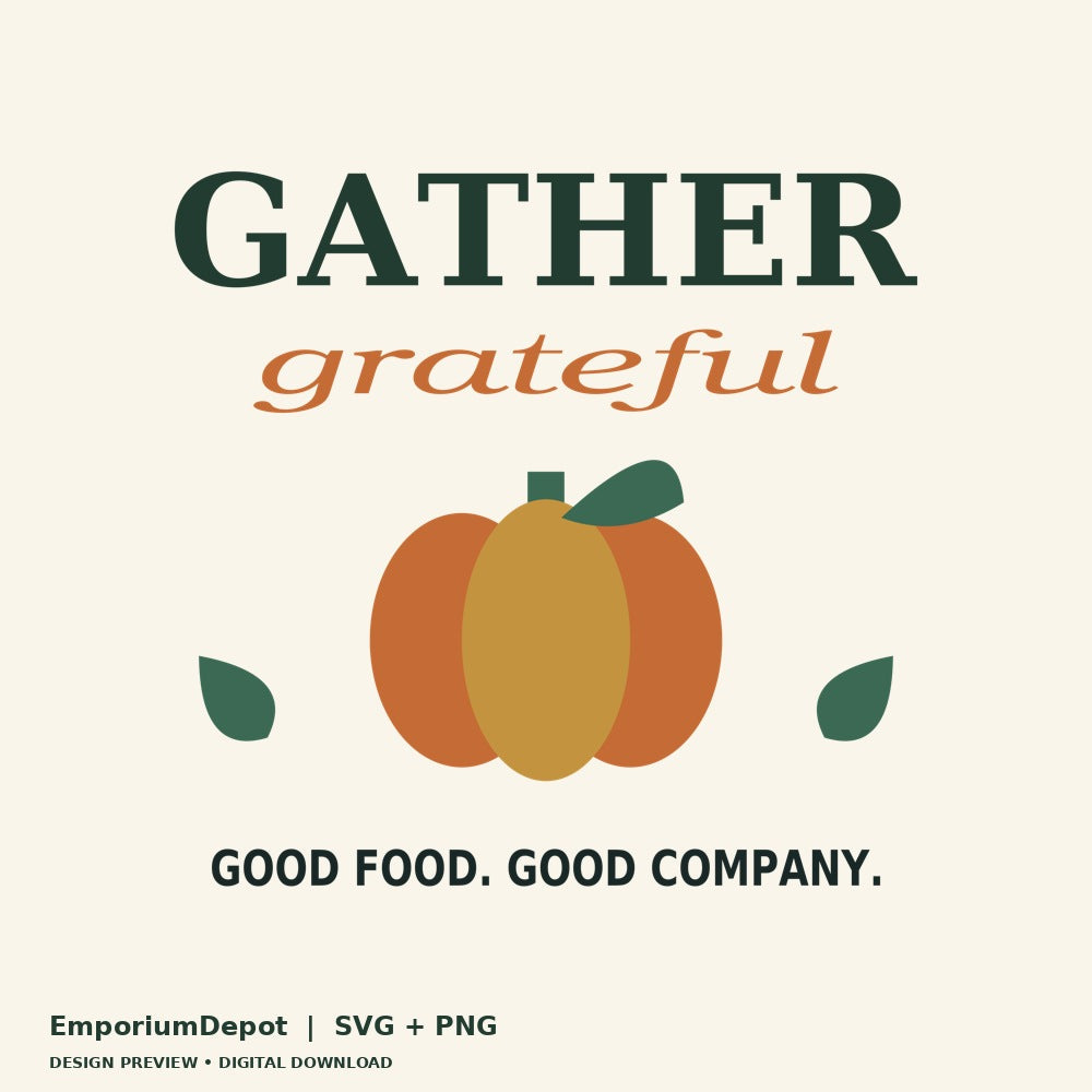 Gather Grateful — Thanksgiving SVG preview