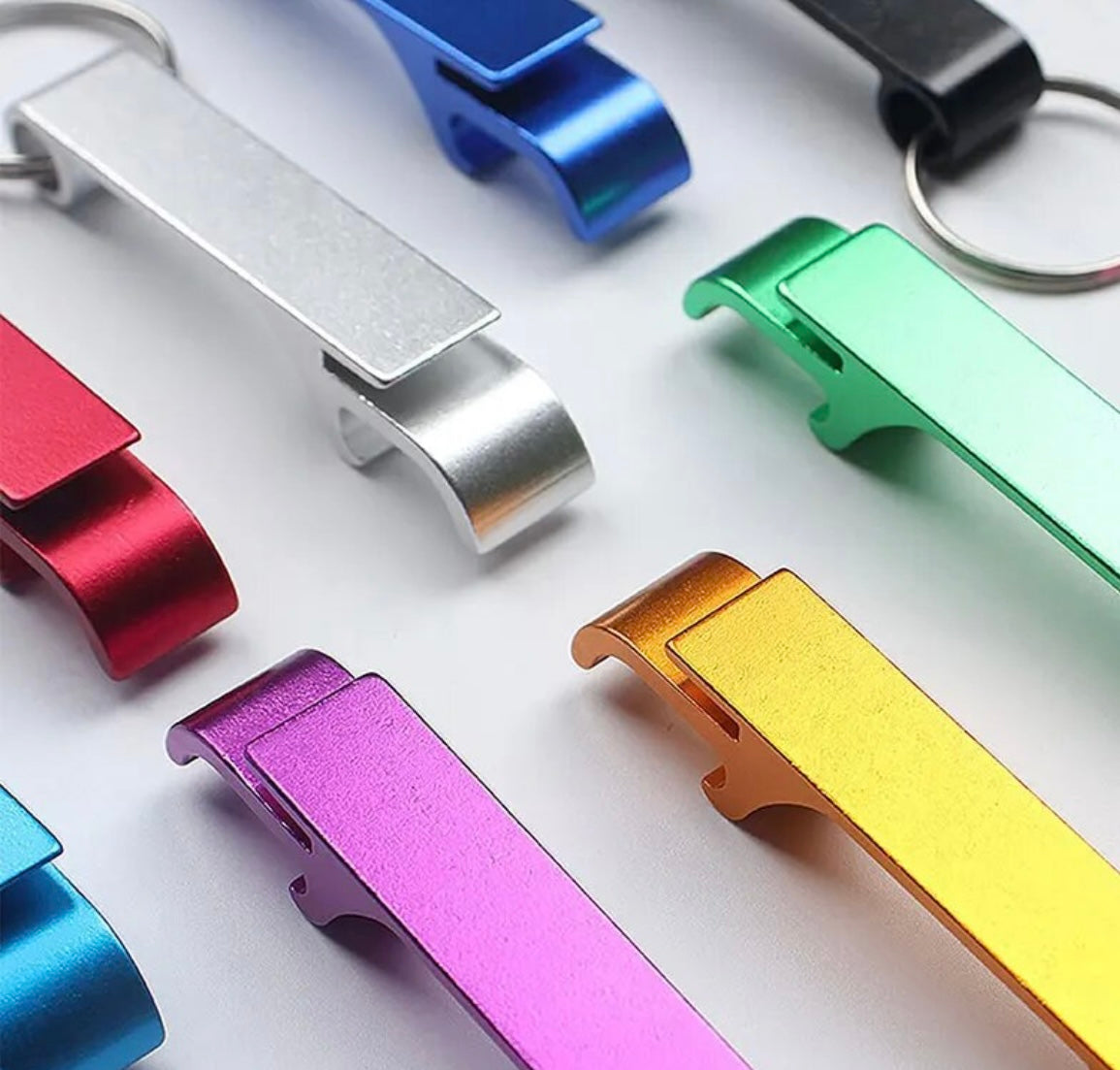 Random Color Pack of Aluminum Beer Bottle Opener With Metal EDC Soda Keyring Tool