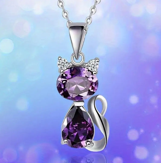 Cute Cat Pendant Necklace Great Gift