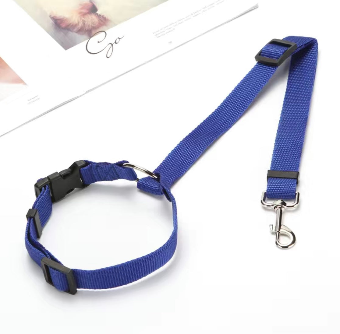 2 in 1 Dog Leash for Car Seat Belt