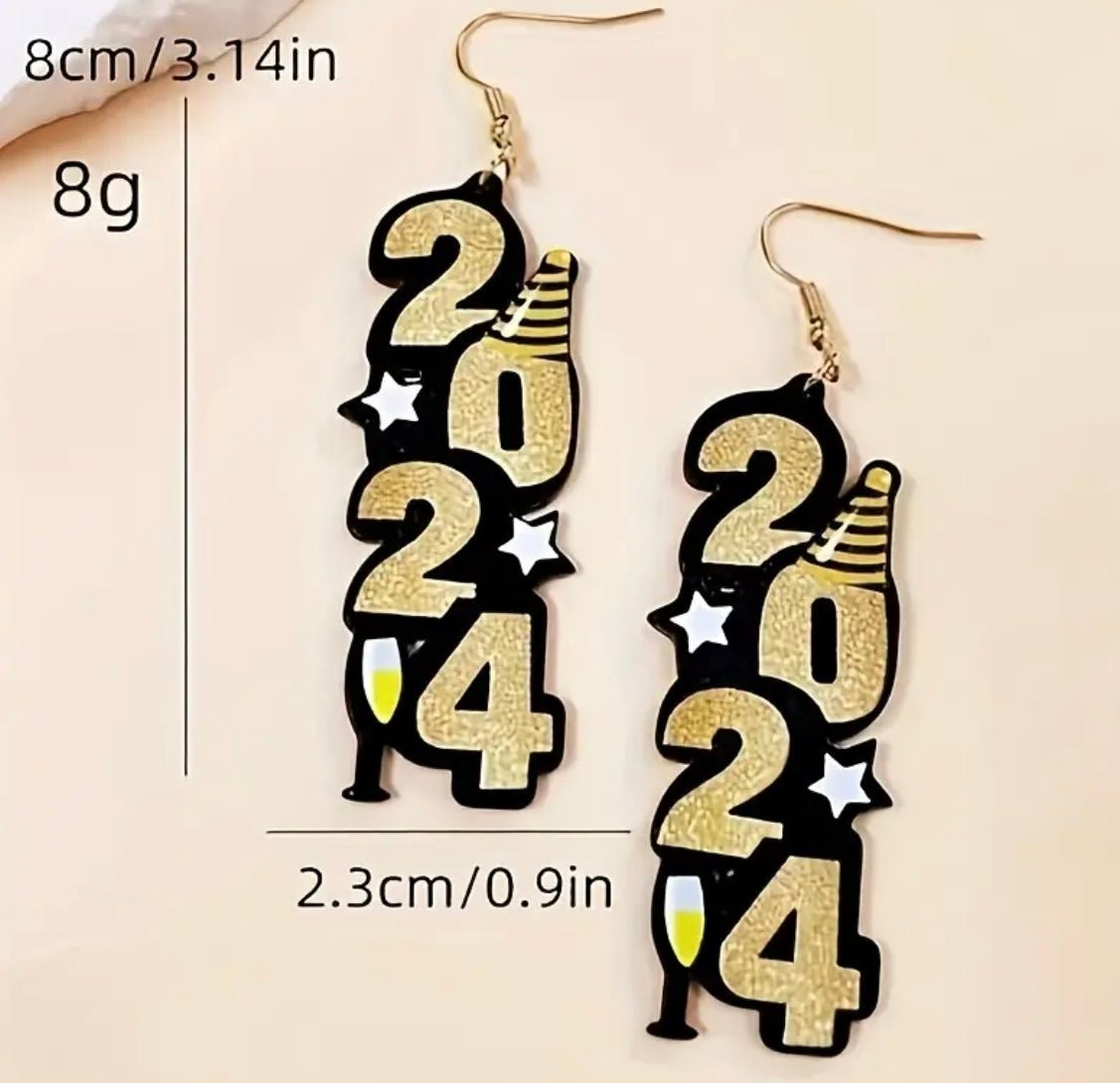 1 paid Fashion 2024 Acrylic Dangle Earrings - EmporiumDepot