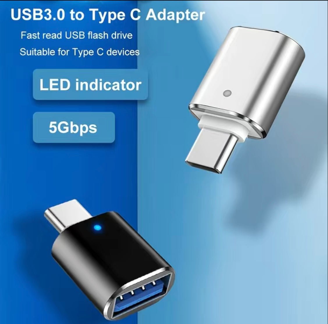 1 pc 1 pc USB 3.0 TO TYPE C ADAPTER - EmporiumDepot