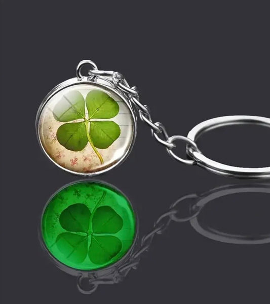 1 pc 4 Leaf Clover Lucky Custom Keychain - EmporiumDepot