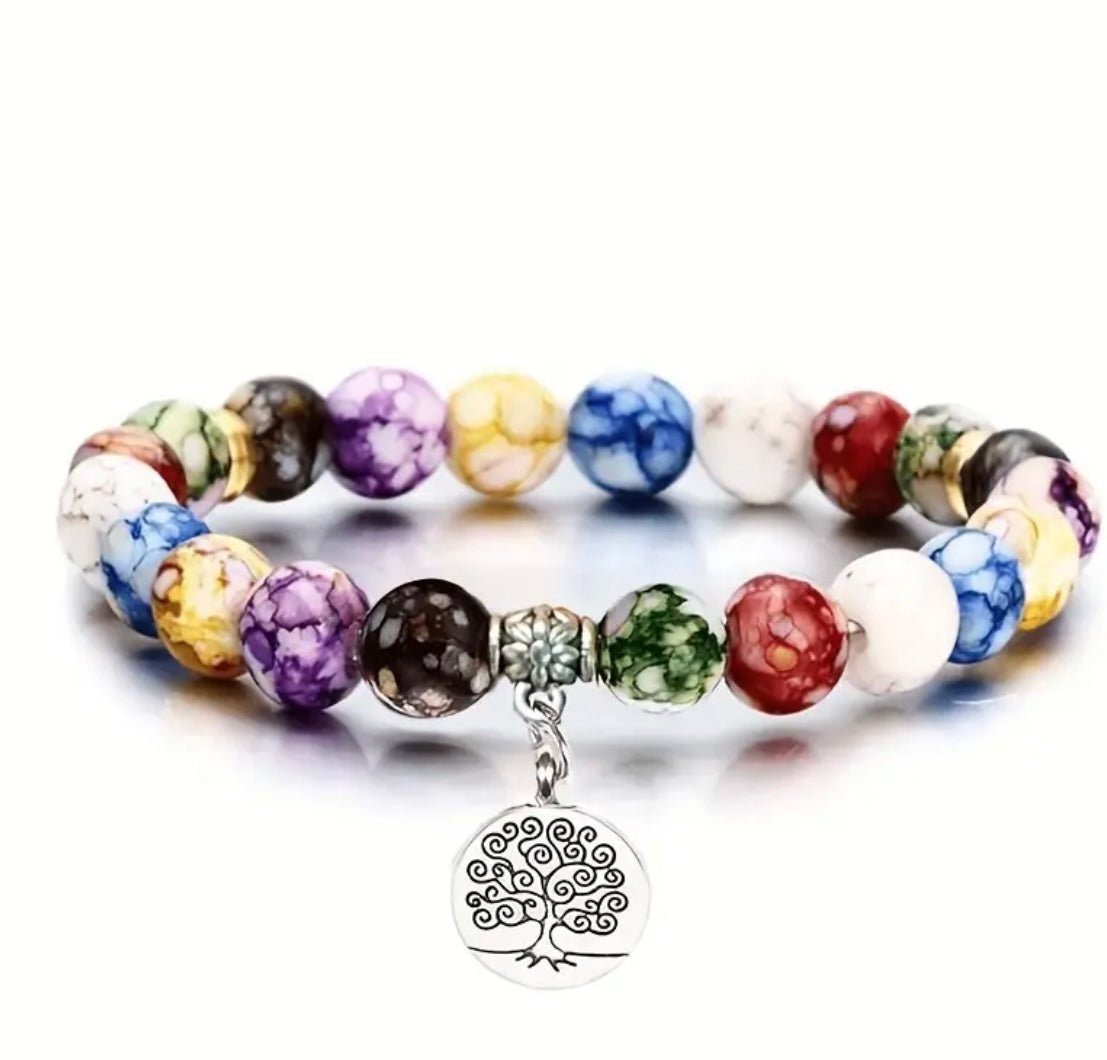 1 pc 7 Chakra Reiki Beaded Bracelet - EmporiumDepot