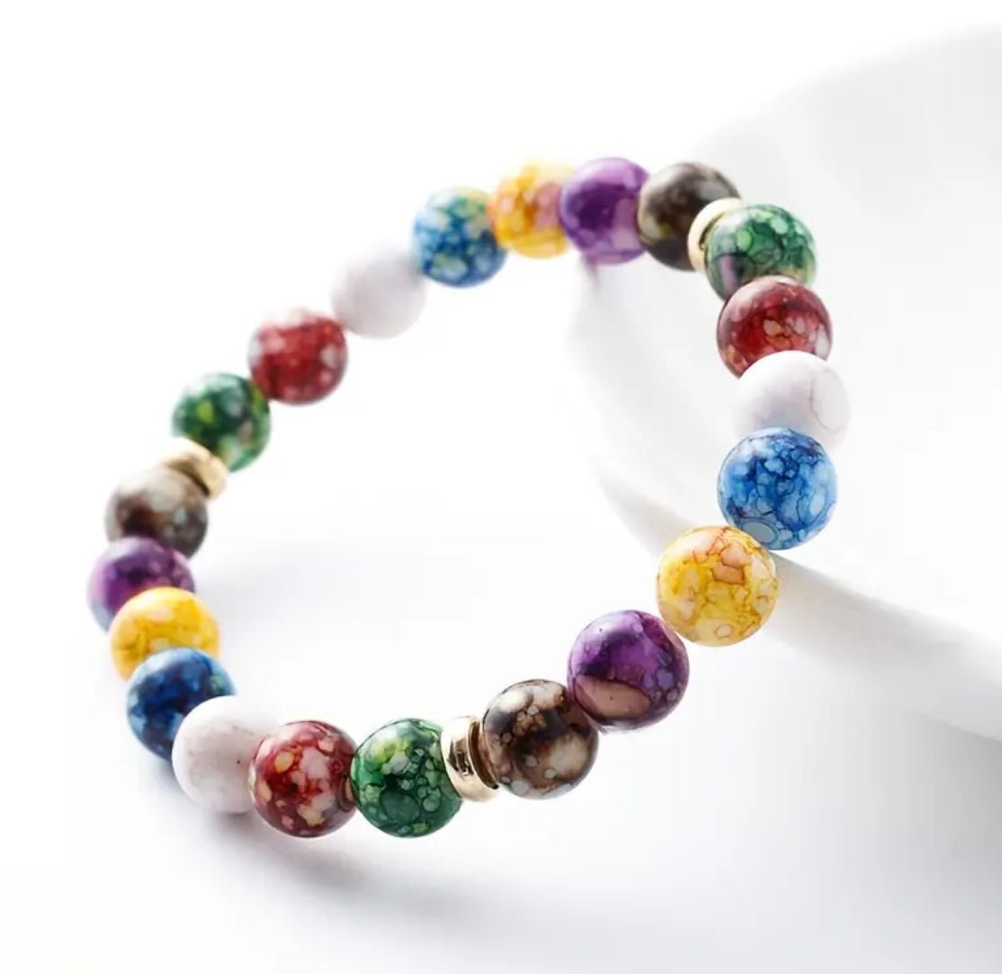 1 pc 7 Chakra Reiki Beaded Bracelet - EmporiumDepot