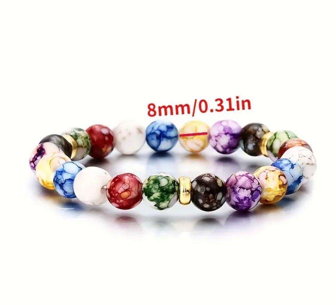 1 pc 7 Chakra Reiki Beaded Bracelet - EmporiumDepot