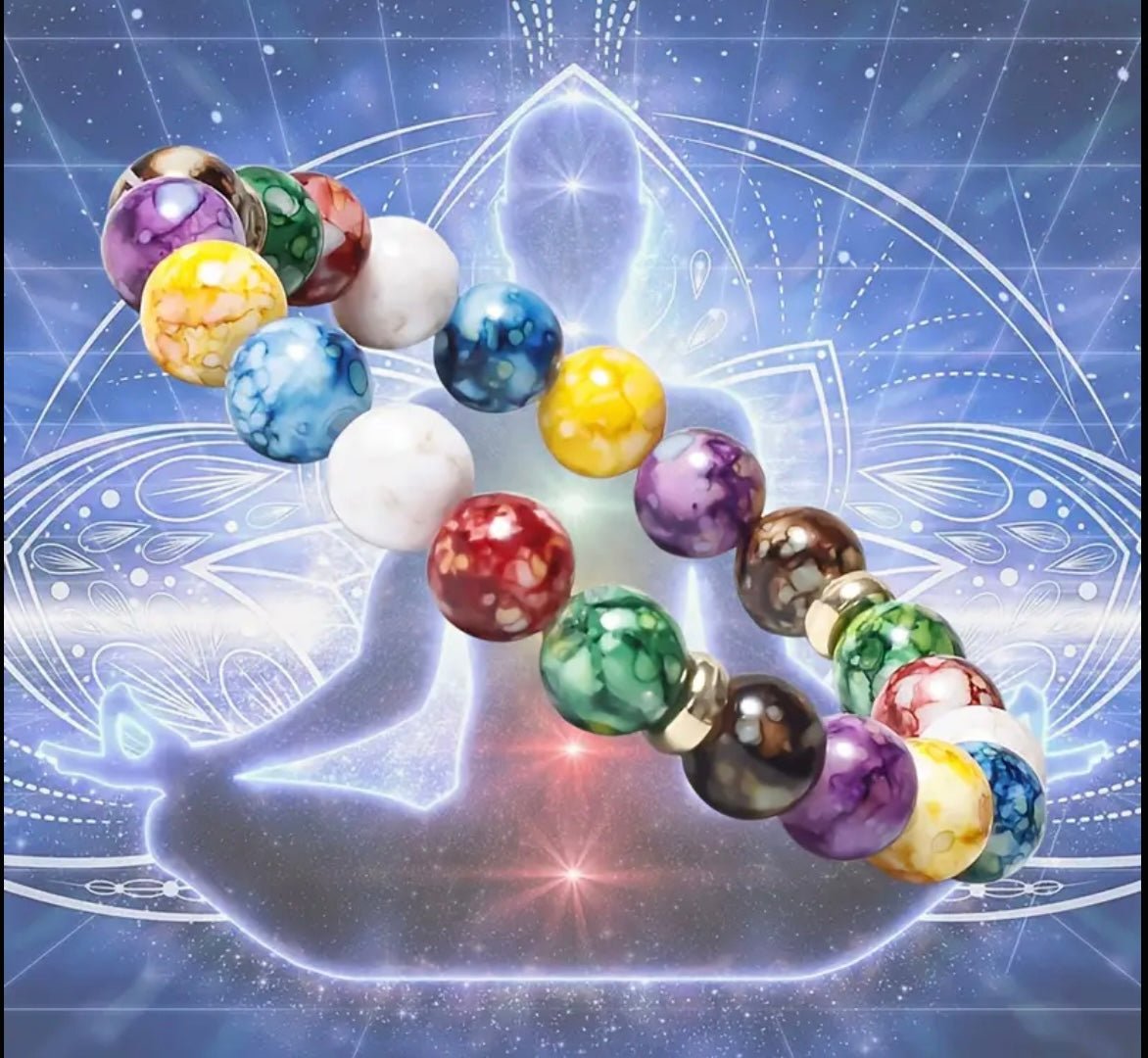 1 pc 7 Chakra Reiki Beaded Bracelet - EmporiumDepot