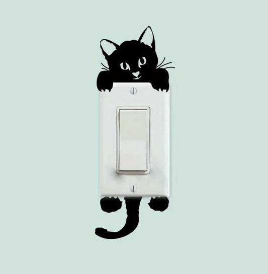 1 pc Cat Switch Stickers for Light Switches or Home Decor - EmporiumDepot