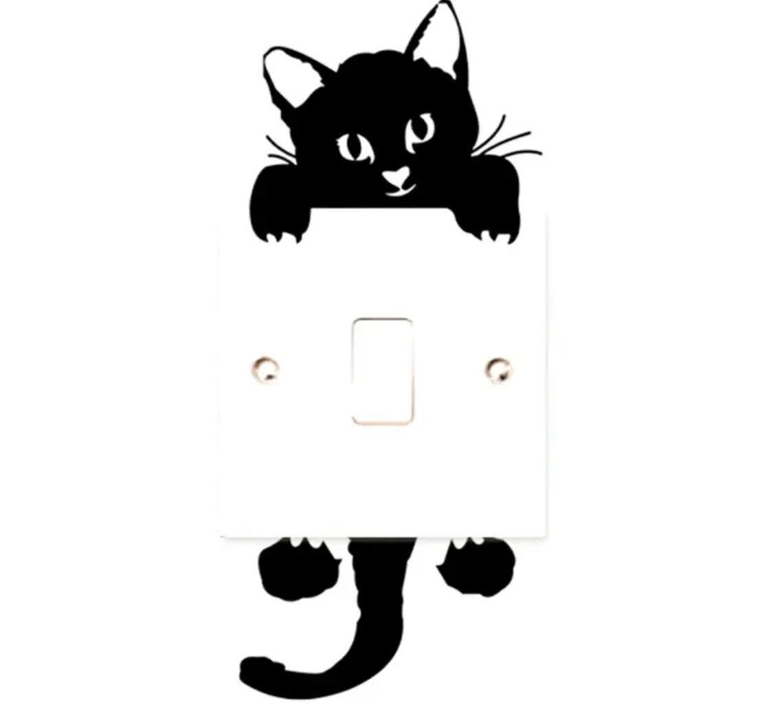 1 pc Cat Switch Stickers for Light Switches or Home Decor - EmporiumDepot