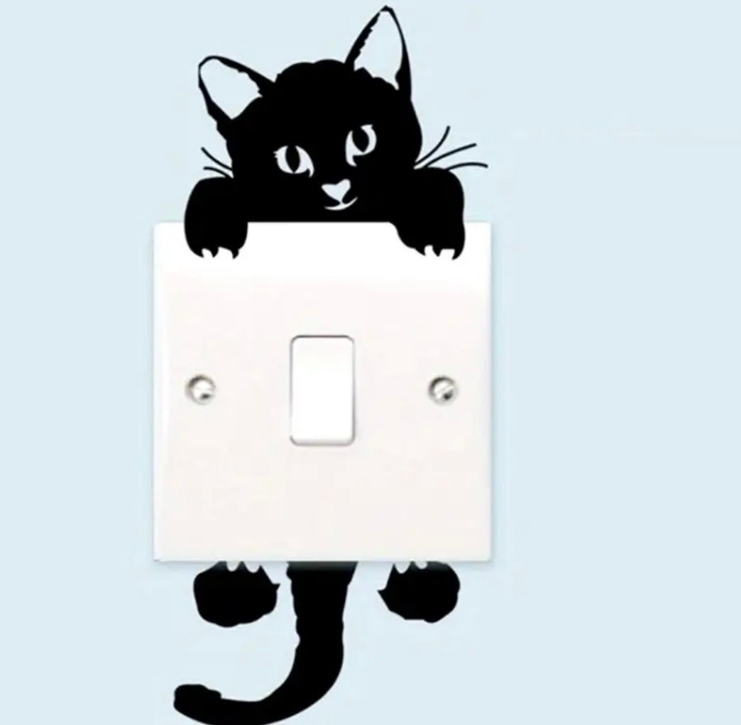 1 pc Cat Switch Stickers for Light Switches or Home Decor - EmporiumDepot