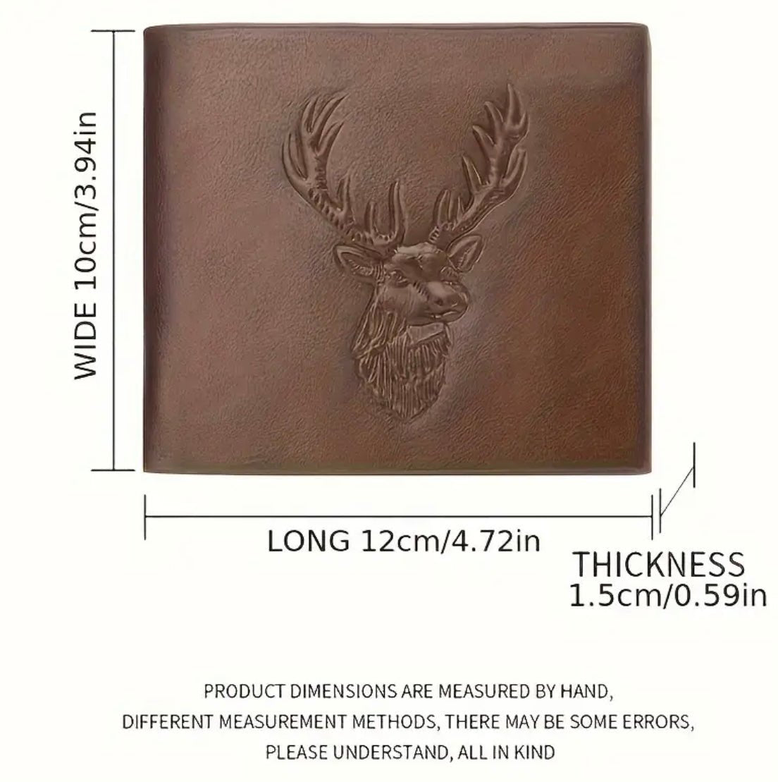 1 pc Custom Deer Designed Leather Wallet - EmporiumDepot