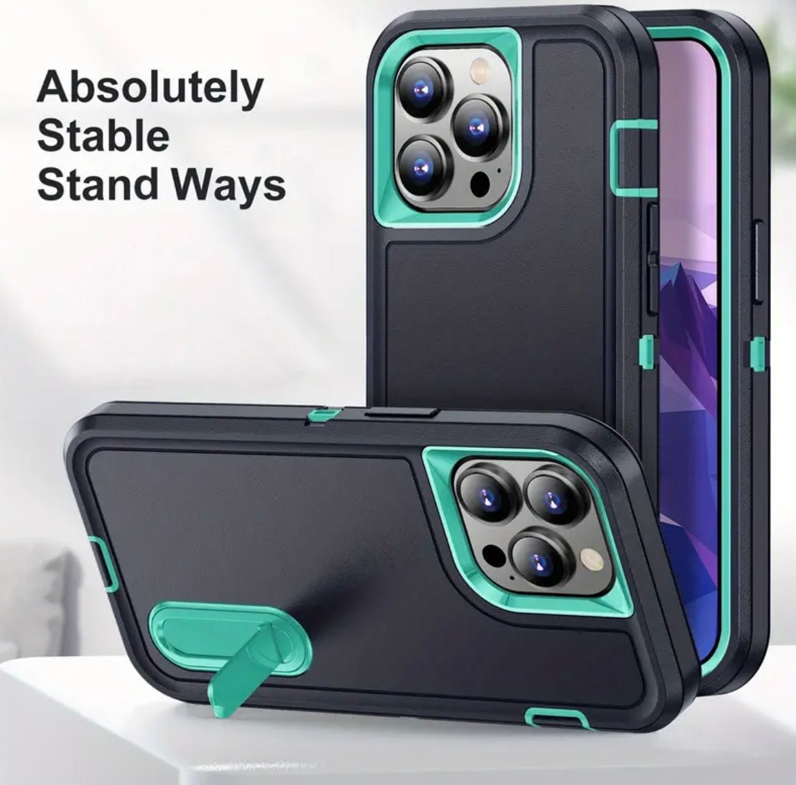 1 pc Custom Design 360 Full Protection Stylish and Has Built in Kick Stand - EmporiumDepot