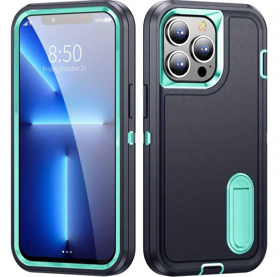 1 pc Custom Design 360 Full Protection Stylish and Has Built in Kick Stand - EmporiumDepot