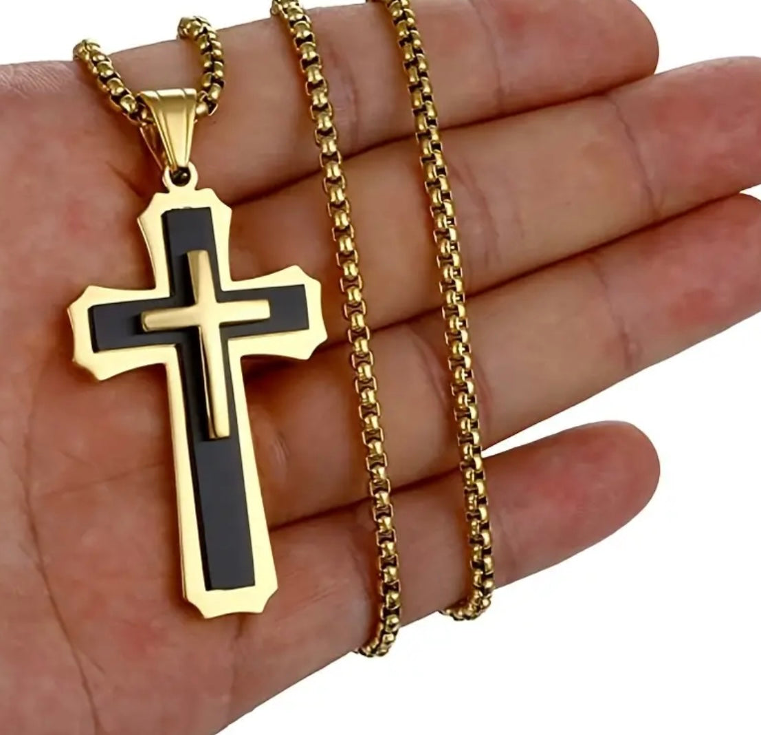 Custom Made Double Cross Necklace