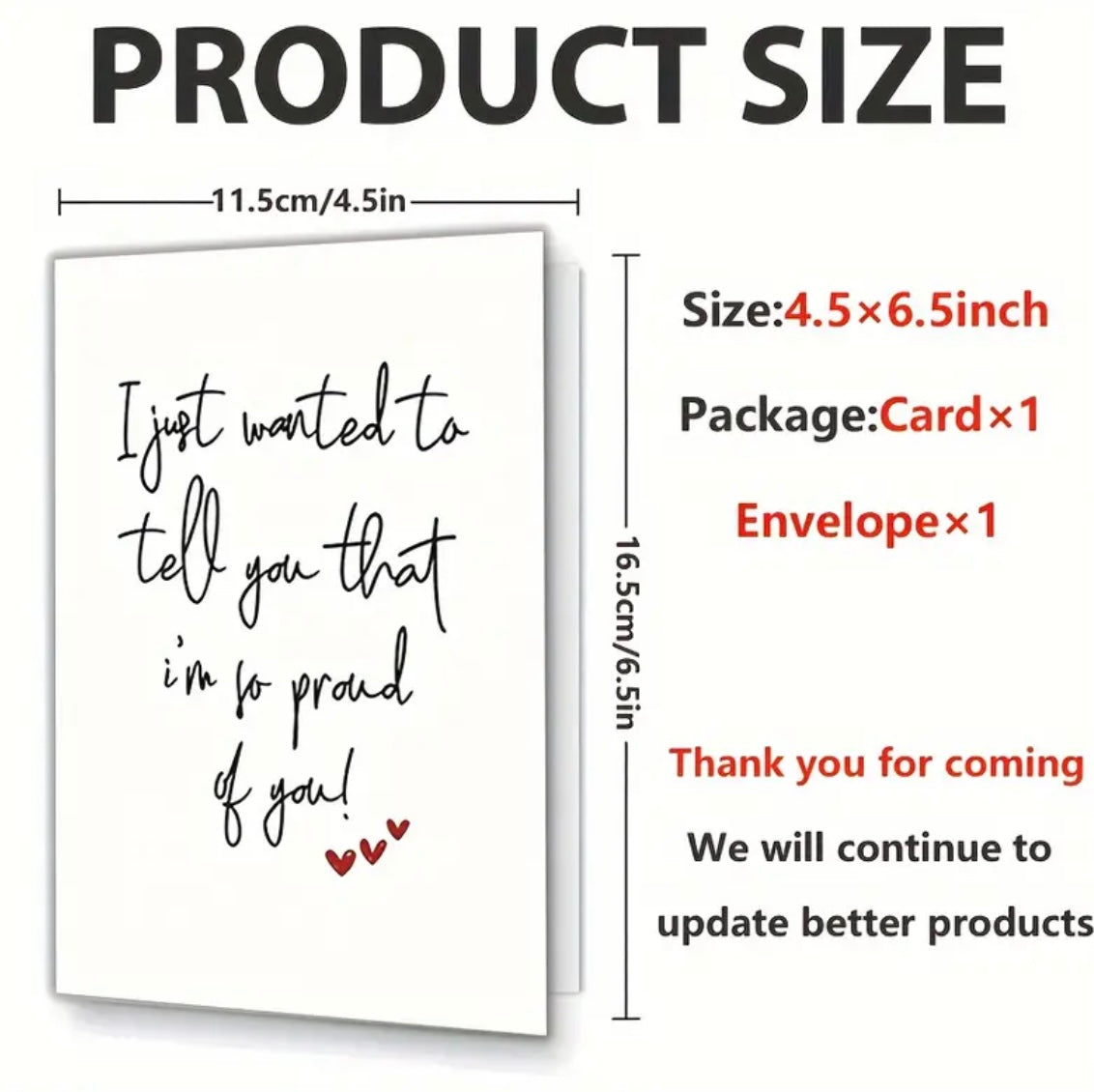 Greeting card Showing How Proud You Are Gift Card