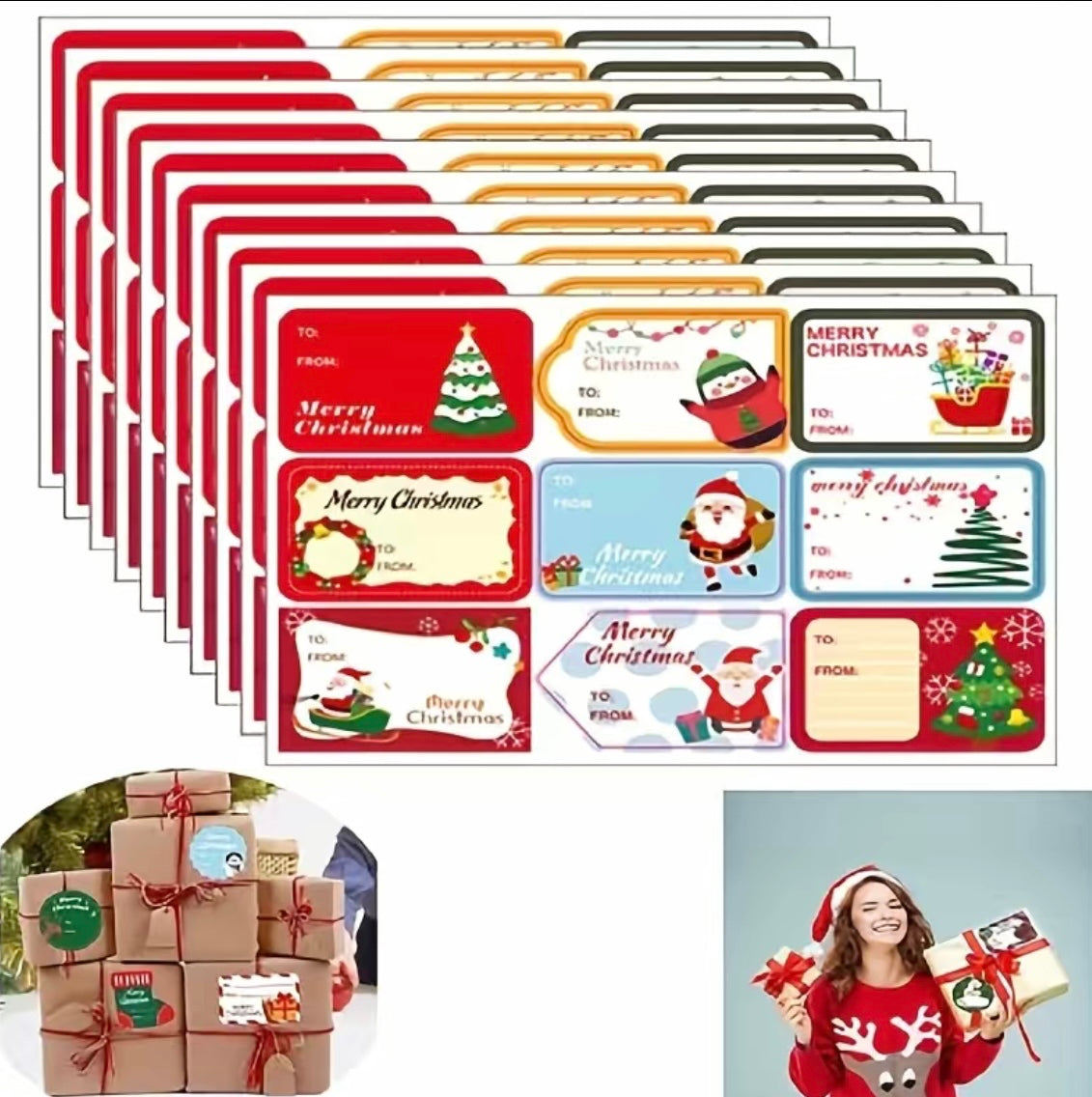 10 Sheets Of Christmas Tags