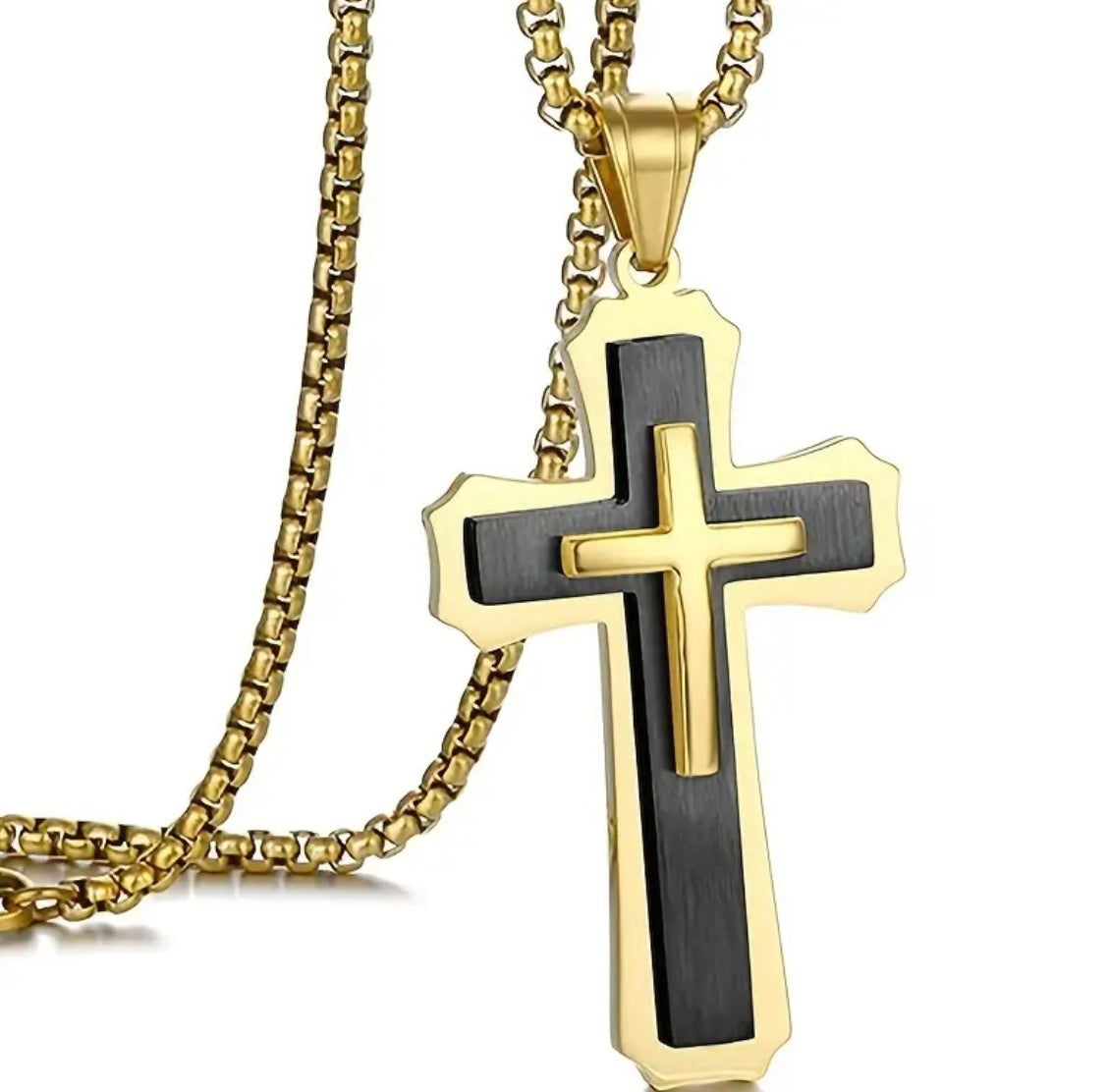 Custom Made Double Cross Necklace