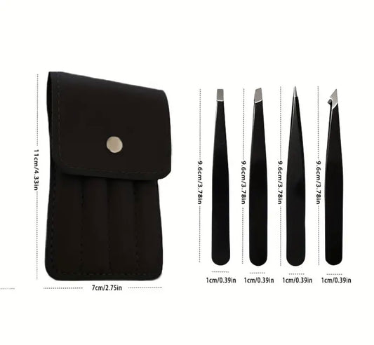 Precision Eyebrow & Splinter Tweezer set Hypoallergenic Stainless steel