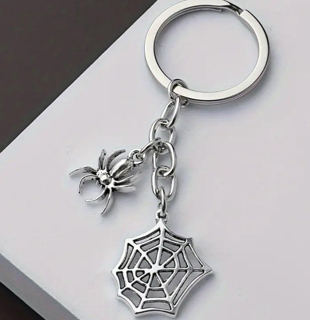 Unique Spider Keychain and Web Design