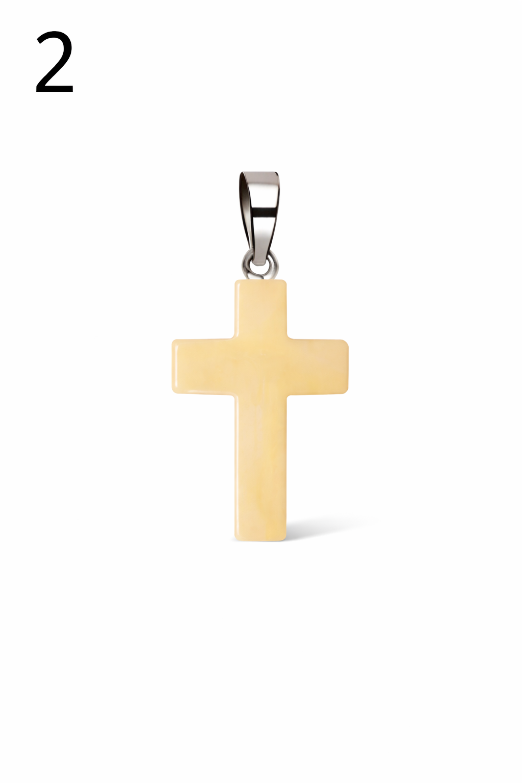 Natural Stone Cross Gemstone Pendant Necklace