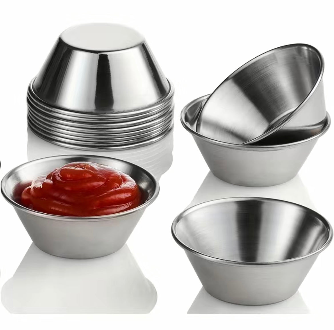 12 pk stainless steel dipping cup