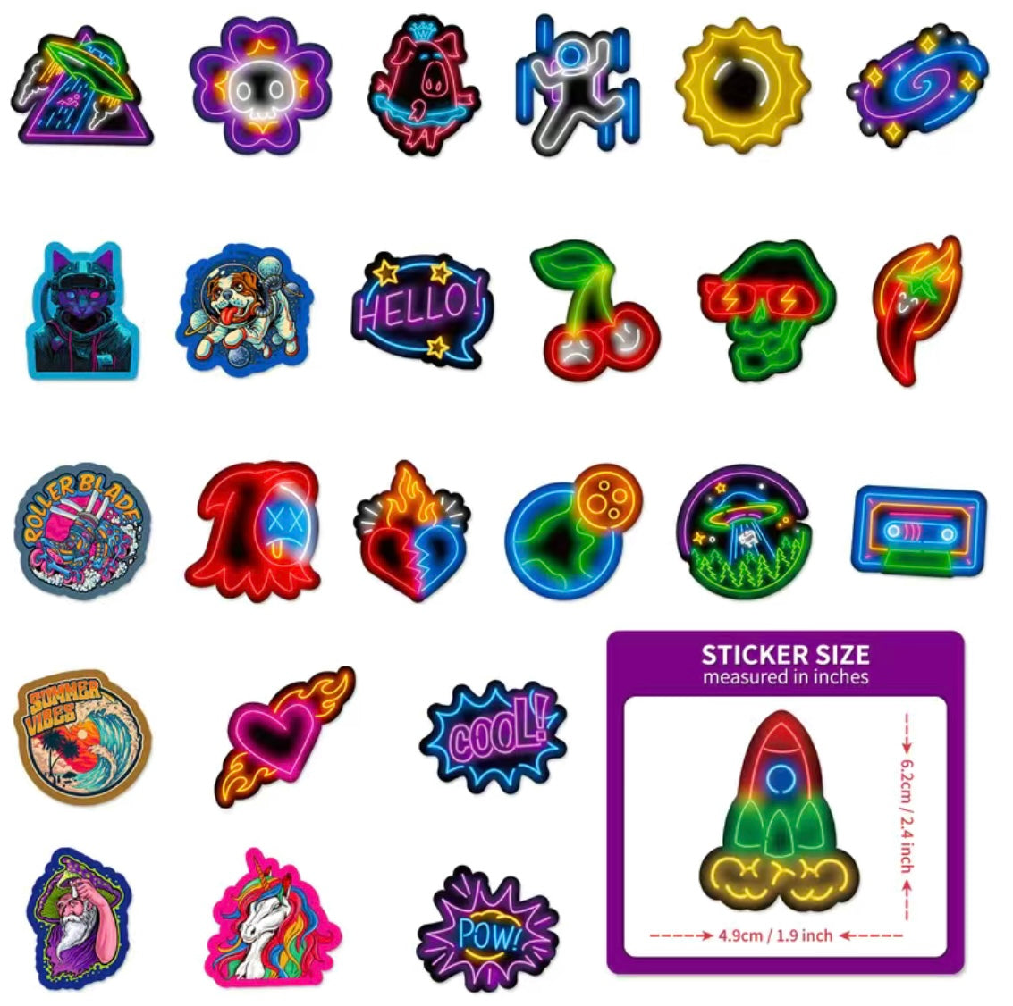 50 Pack of Random Stickers for decorating