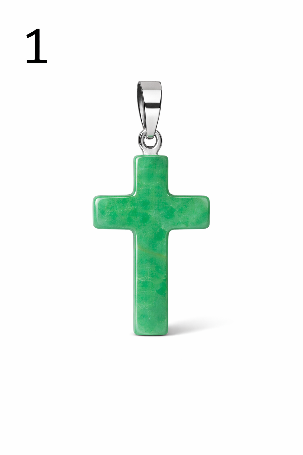 Natural Stone Cross Pendant Collection