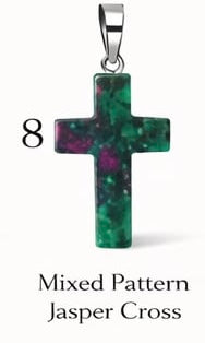 Natural Stone Cross Pendant Collection