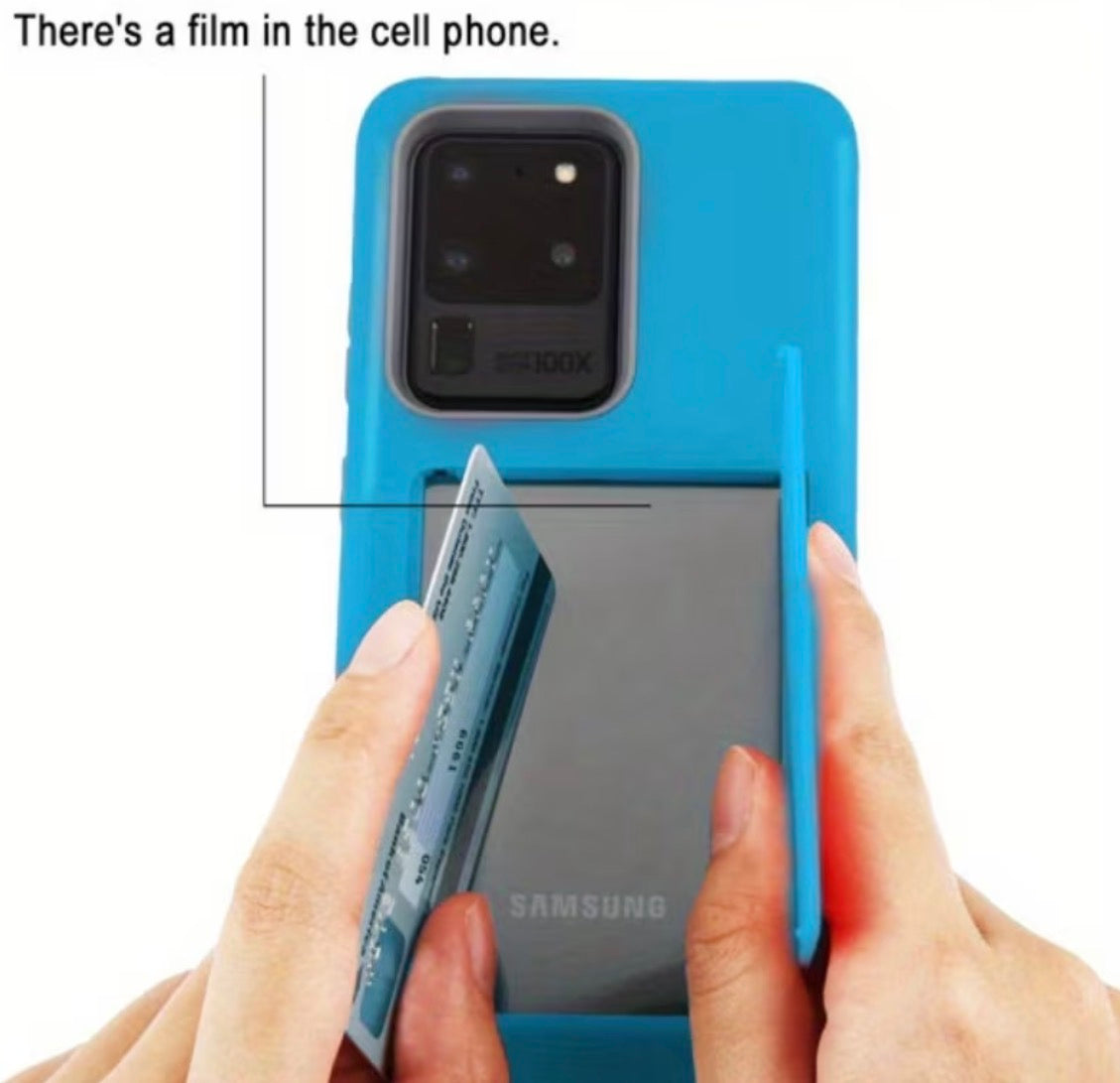 S20 Ultra 5G Premium Dual Layer Protection Phone case With Open Midsection for up to 3 cards