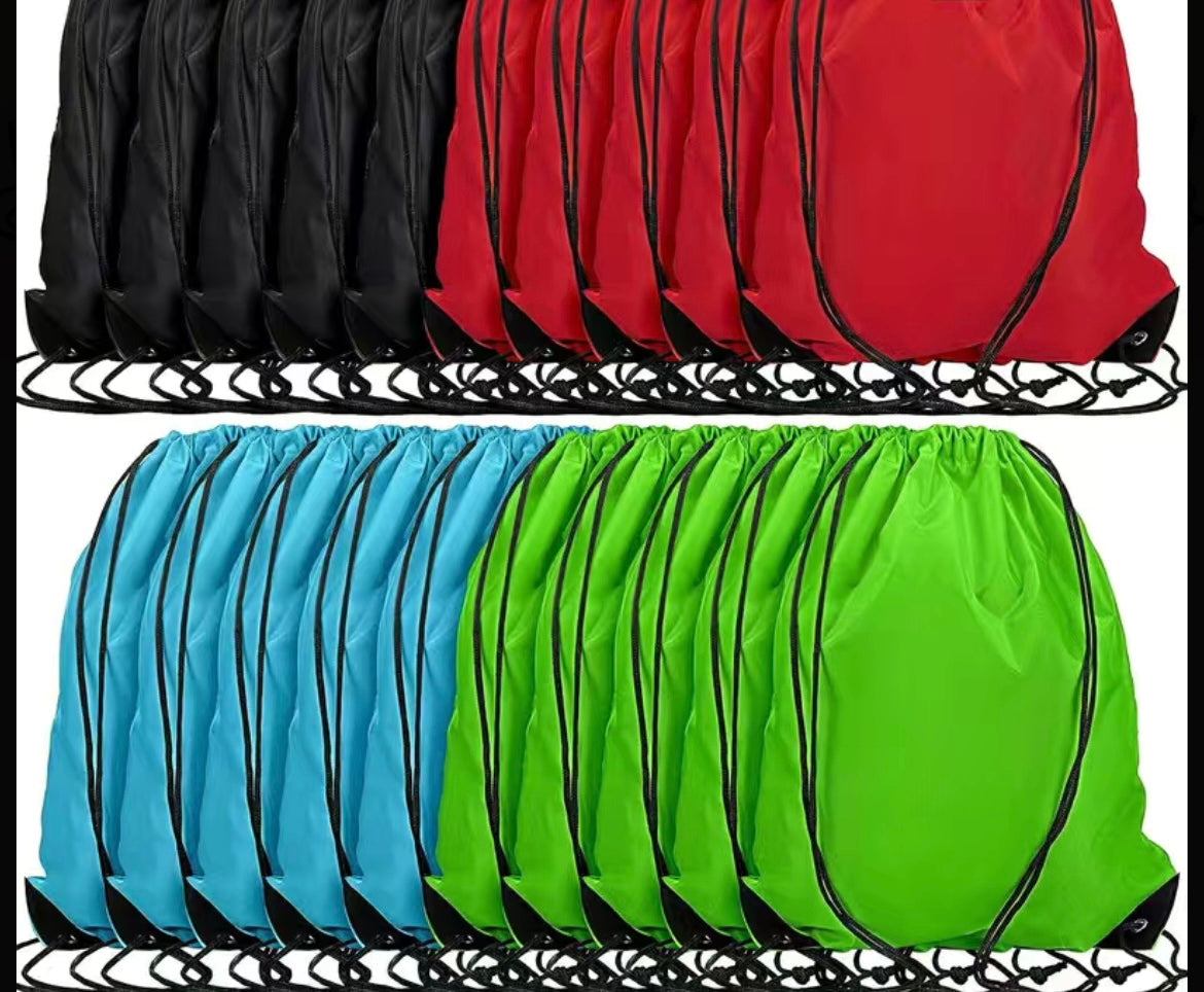 1 Pc Red, Green, Light Blue, or Black Gym Bag
