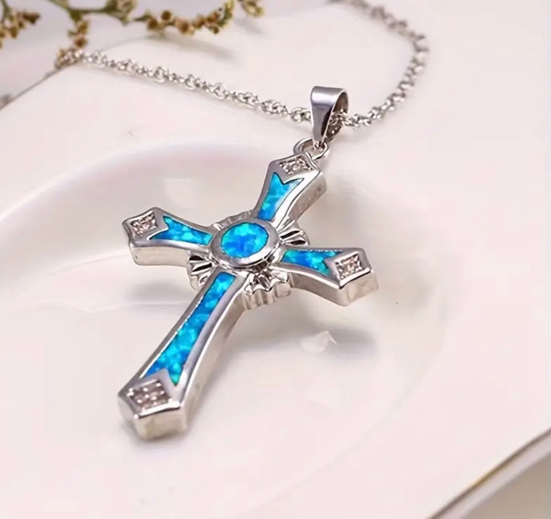 Classic Opal Drop Light weight cross Fashion Jewelry