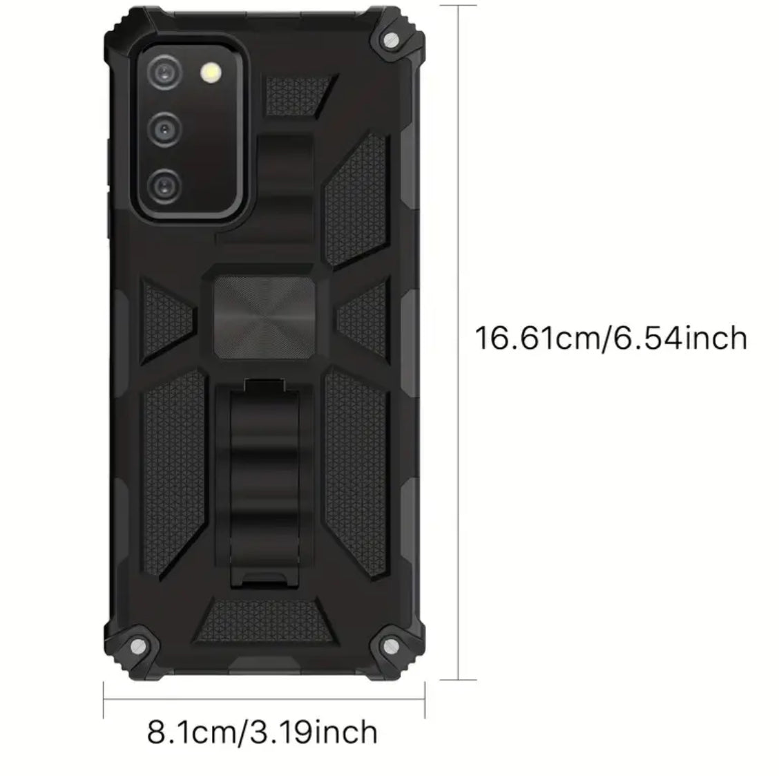 Galaxy A03s Deep Blue Color Sturdy Hybrid Protector Cover With Stand