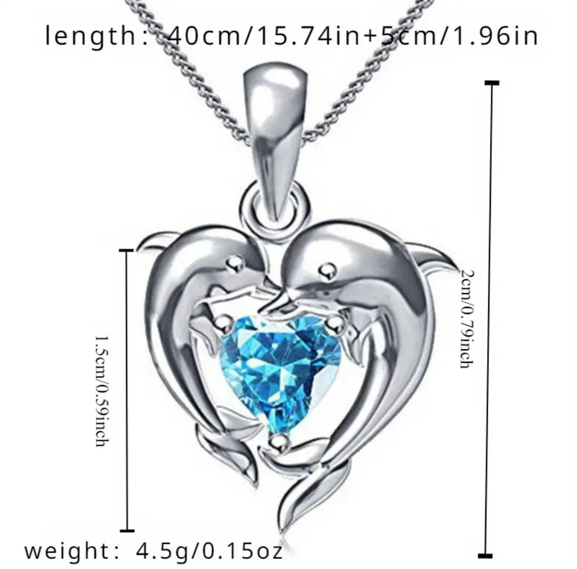 Women's Fashion Jewelry Beautiful Dolphin Pendant and Chain