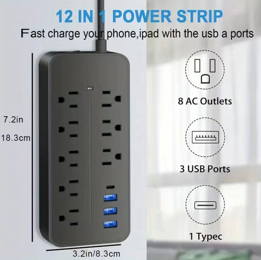 12 in 1 Surge Protector & Power Strip