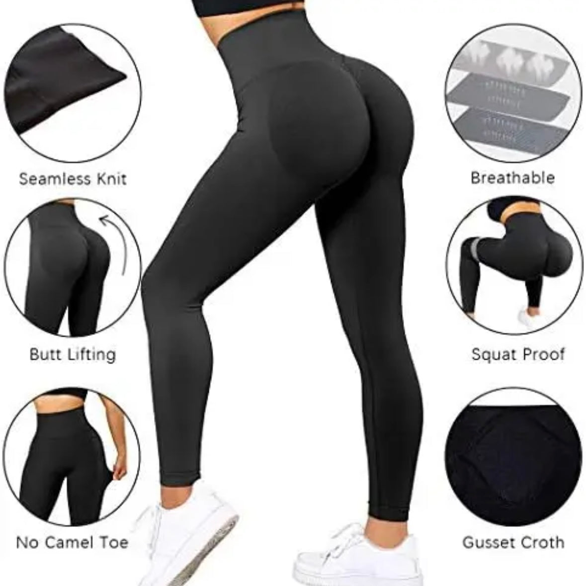 Seamless Knitted Fitness Gym High Waist Yoga Pants