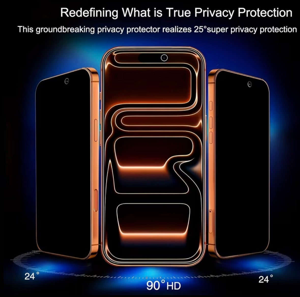 Get a set of five tempered glass screen protectors with full coverage privacy for your iPhone 17 Pro