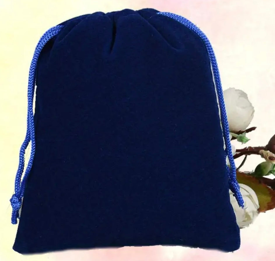 2 pc Velvet Drawstring Storage Bag Blue, Maroon, or Purple