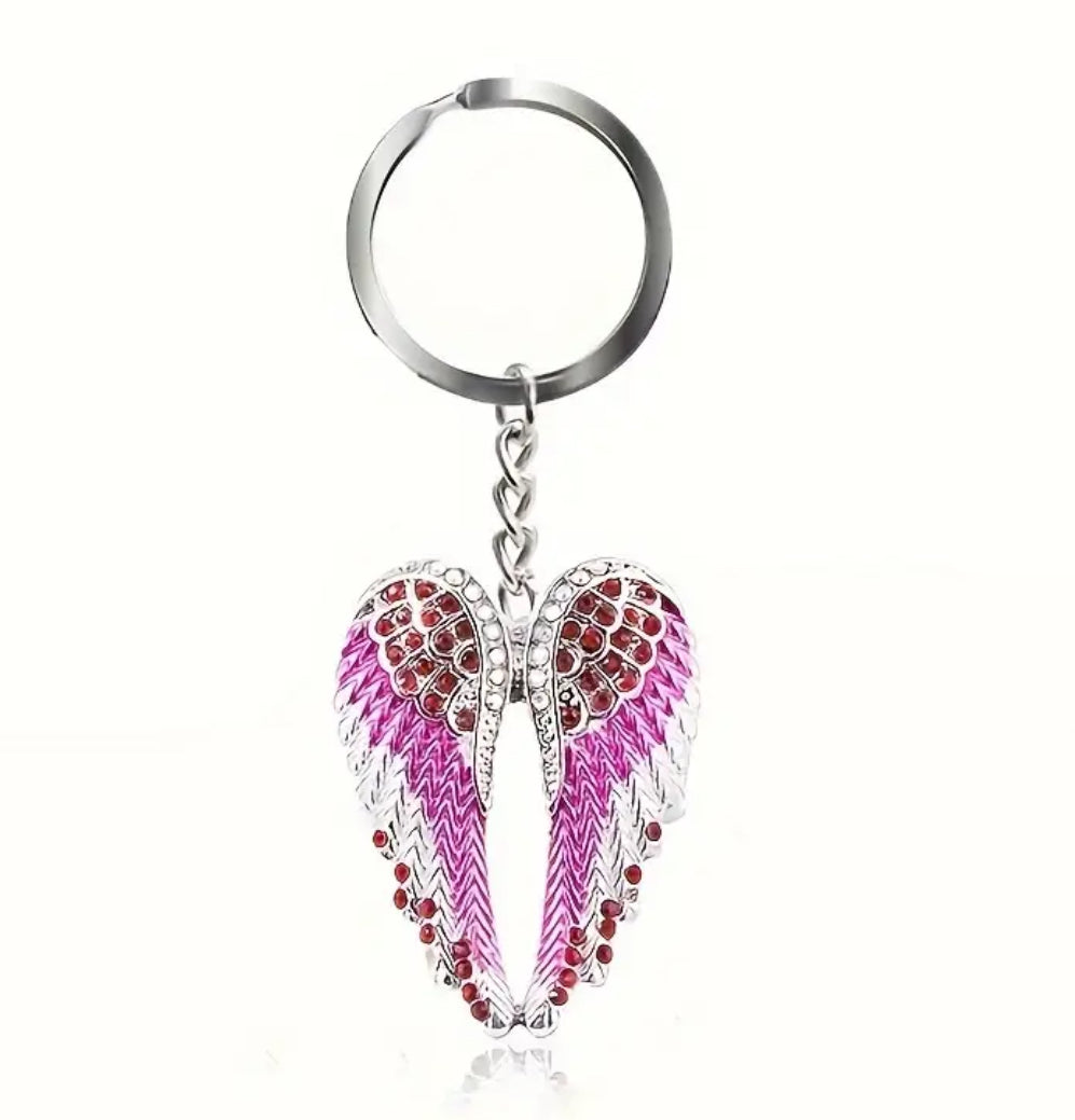 Unique 1 pc Cute Colorful Angel Wings Keychain