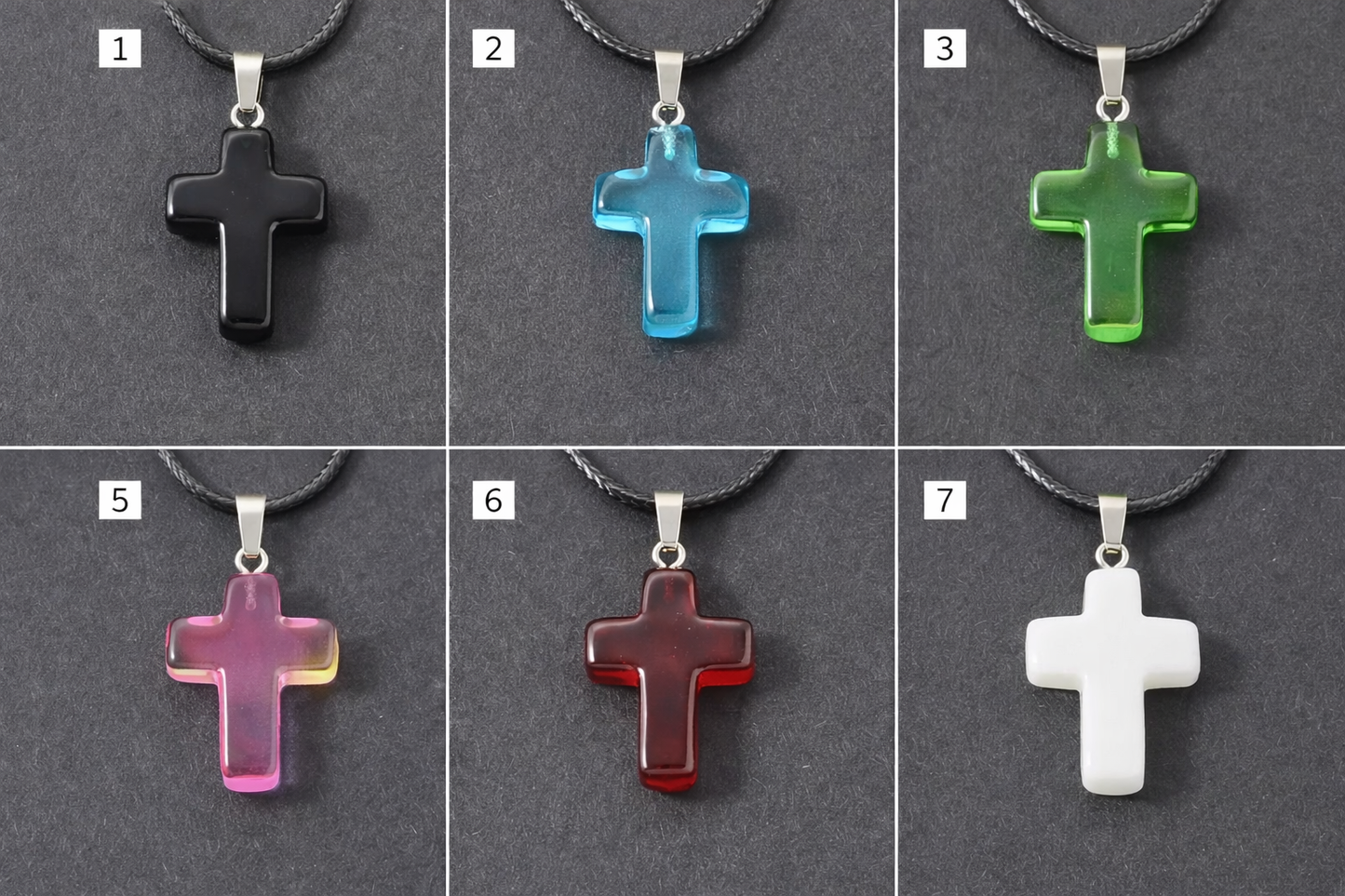 Glass Cross Pendant Collection