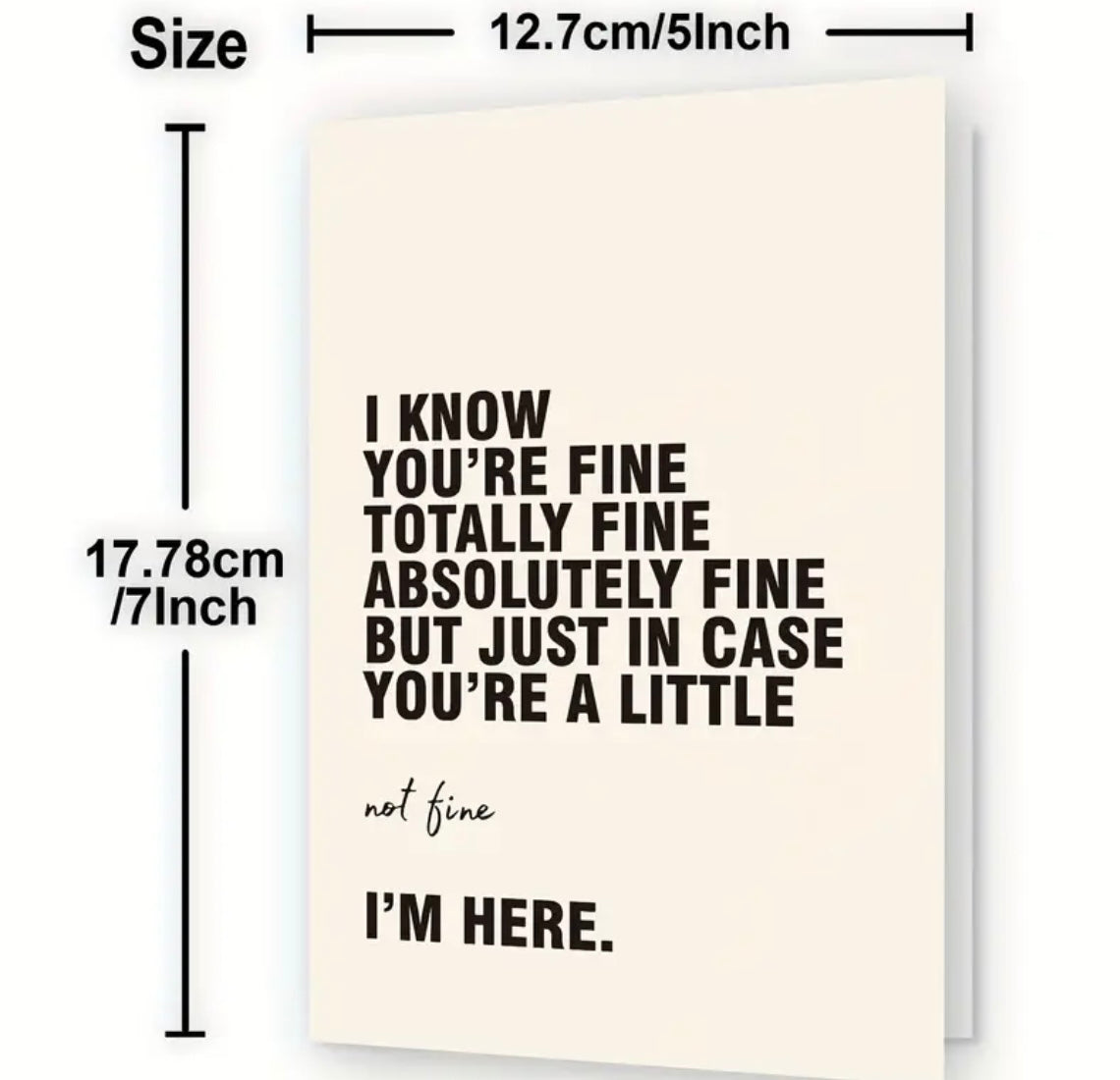 1 pc Supportive Greeting Gift Card