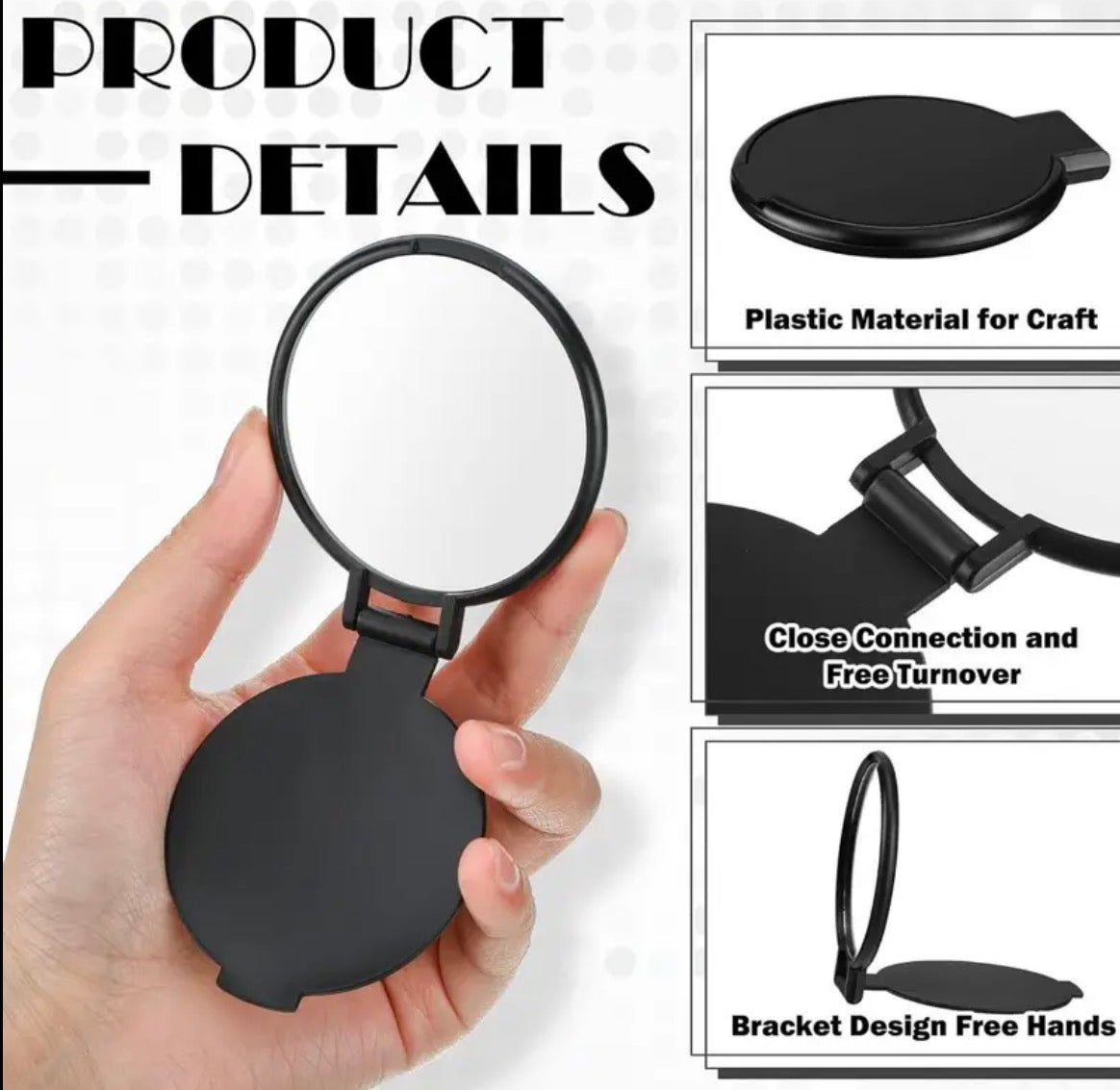 Best Gift for Women Portable Makeup Mirror Small Folding Mini HandHeld Mirror