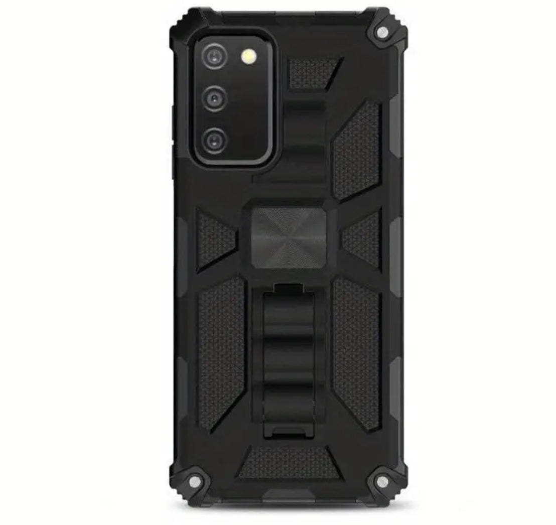 Galaxy A03s Deep Blue Color Sturdy Hybrid Protector Cover With Stand