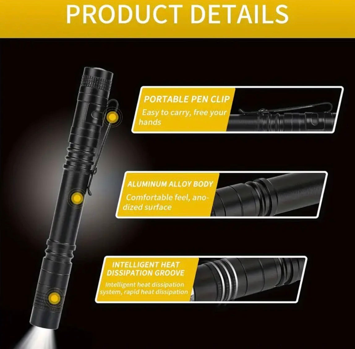 Ultra-Bright Tactical LED Flashlight – Mini Waterproof & Durable for Camping, Emergency & Everyday Use