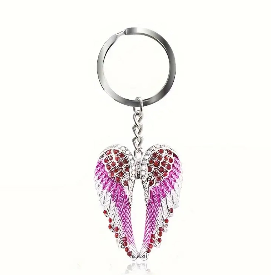 Unique 1 pc Cute Colorful Angel Wings Keychain