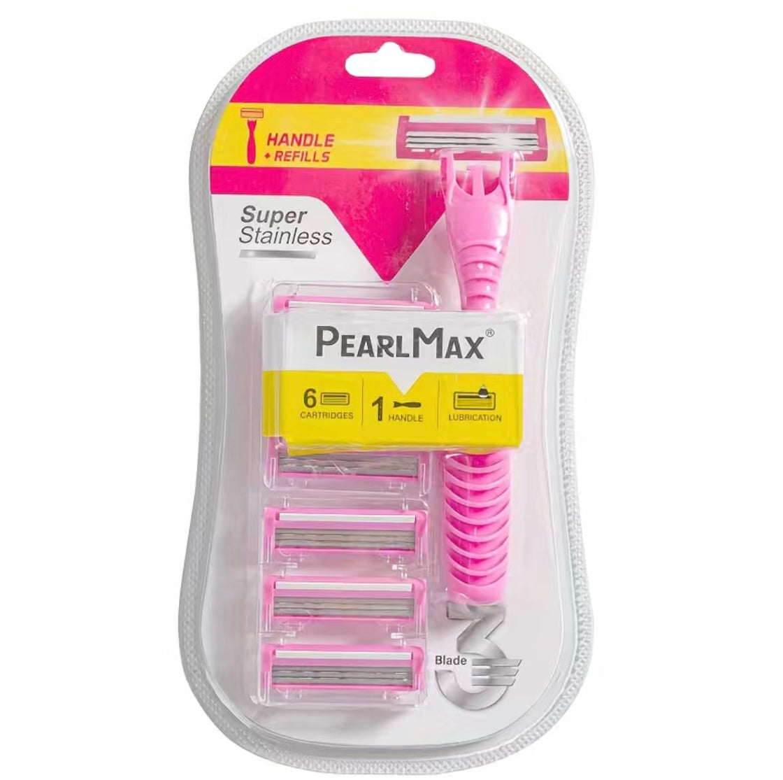 1 Pink Shaving Razor With 6 Blades