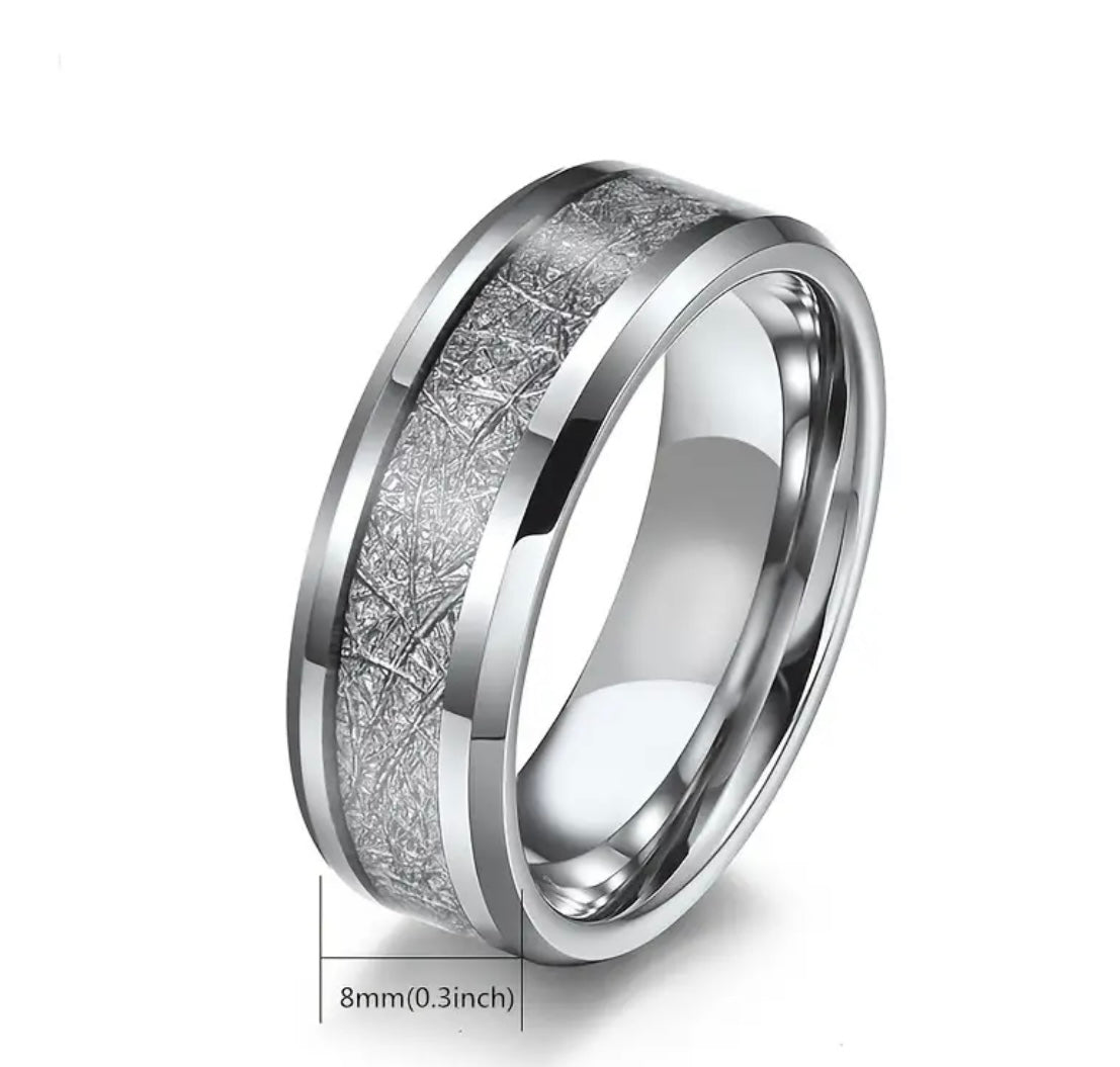 Luxurious Classic Stainless steel Cubic Zirconia Rings for Men or Women