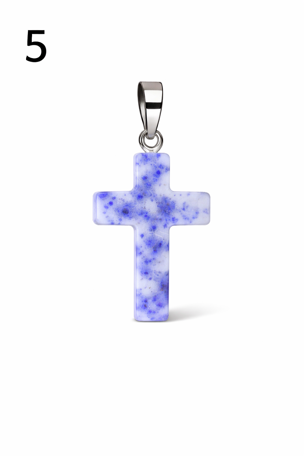 Natural Stone Cross Pendant Collection