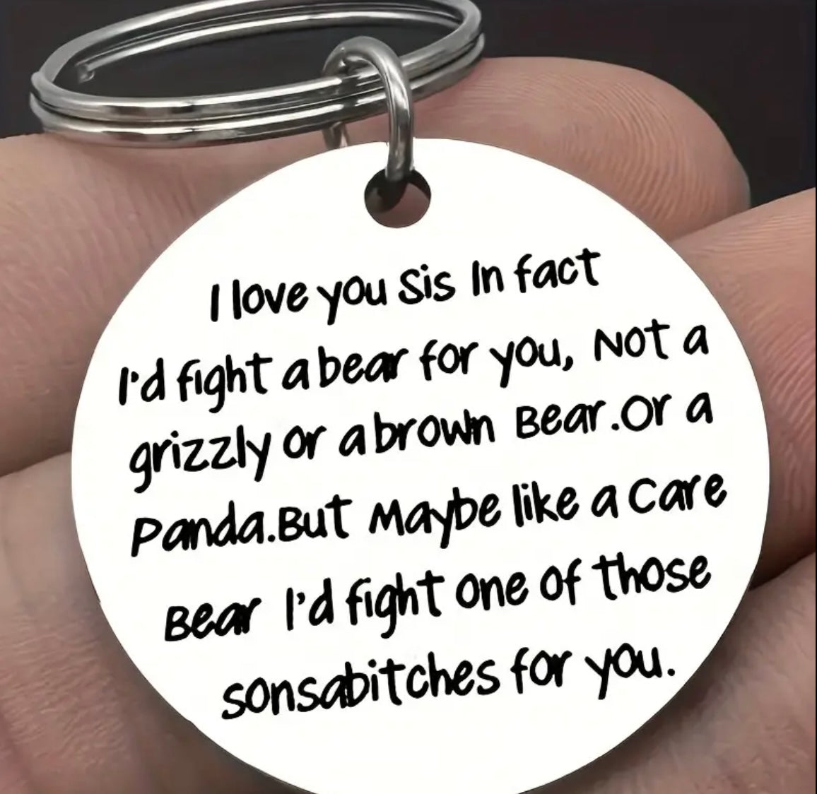 Great Keychain Gift for BestFriends or Sisters Funny and Loving