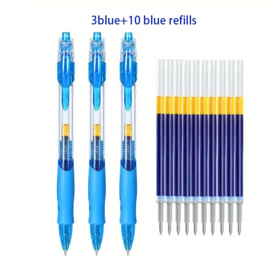 3 pc Pen Set + 10 Refills Black, Blue, or Red